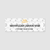 刺繍とLEDの名前バッジ | 教室とペット 名札 (正面)