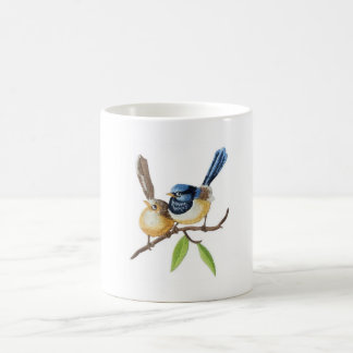 刺繍のような効果が楽しめる鳥のスロー枕 コーヒーマグカップ