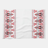 刺繍のウクライナの伝統的なウクライナの女の子 キッチンタオル (横)