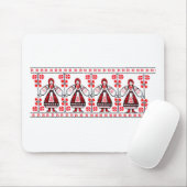 刺繍のウクライナの伝統的なウクライナの女の子 マウスパッド (マウス)