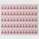 刺繍のウクライナの伝統的なウクライナの女の子 ラッピングペーパー (フラット)