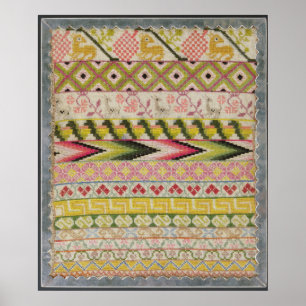 刺繍のサンプラー ポスター