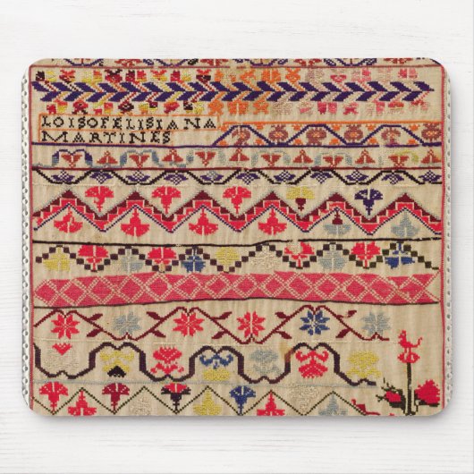 刺繍のサンプラー マウスパッド (正面)