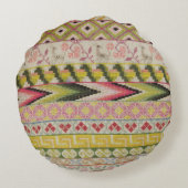 刺繍のサンプラー ラウンドクッション (裏面)