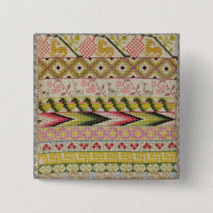 刺繍のサンプラー 缶バッジ