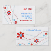 刺繍のデザインユニークな名刺 名刺 (正面/裏面)