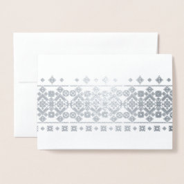 刺繍のデザイン 箔カード