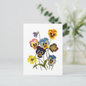 刺繍のパンジー・パレード ポストカード (スタンド正面)