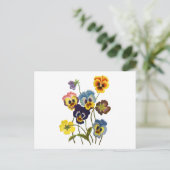 刺繍のパンジー・パレード ポストカード (スタンド正面)