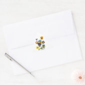 刺繍のパンジー・パレード 三角形シール (封筒)