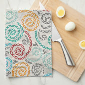 刺繍のファンシーでしわくちゃな紙 キッチンタオル (四つ折り)