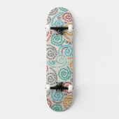 刺繍のファンシーでしわくちゃな紙 スケートボード (正面)