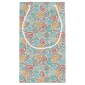 刺繍のファンシーでしわくちゃな紙 スモールペーパーバッグ (裏面)