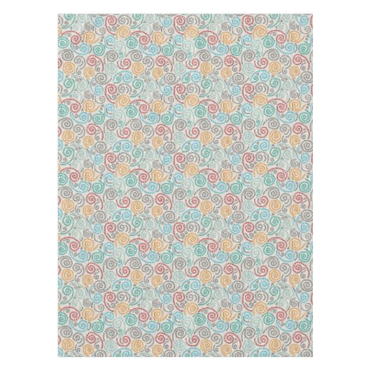 刺繍のファンシーでしわくちゃな紙 テーブルクロス (正面)