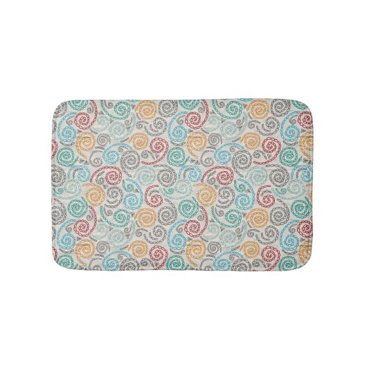 刺繍のファンシーでしわくちゃな紙 バスマット (正面)