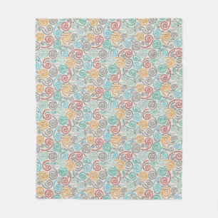 刺繍のファンシーでしわくちゃな紙 フリースブランケット