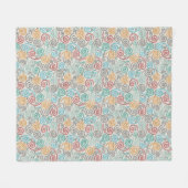 刺繍のファンシーでしわくちゃな紙 フリースブランケット (正面(横))