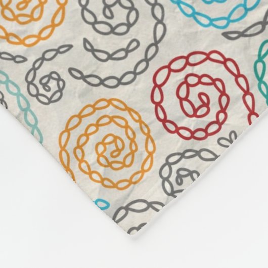 刺繍のファンシーでしわくちゃな紙 フリースブランケット (角)