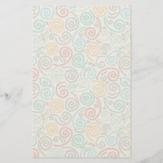 刺繍のファンシーでしわくちゃな紙 便箋 (正面)