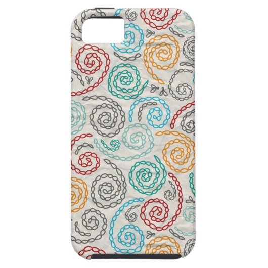 刺繍のファンシーでしわくちゃな紙 Case-Mate iPhoneケース (裏面)