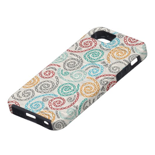 刺繍のファンシーでしわくちゃな紙 Case-Mate iPhoneケース (下部)