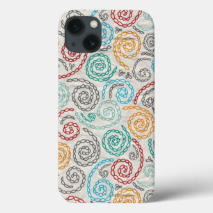 刺繍のファンシーでしわくちゃな紙 iPhone 13ケース