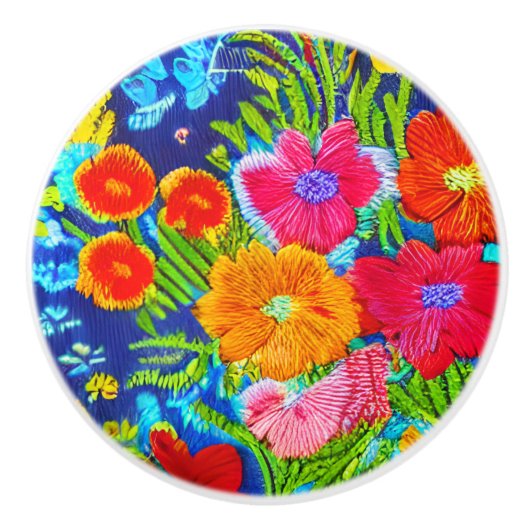 刺繍の外観 セラミックノブ (正面)