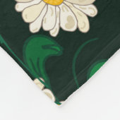 刺繍の花や葉の継ぎ目なし模様。IM フリースブランケット (角)