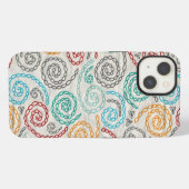 刺繍の華やかなしわくちゃの紙 iPhoneケース (裏面横)