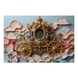 刺繍の豪華馬車 ポスター
