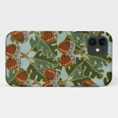 刺繍を施したオークの葉とどんぐり Case-Mate iPhoneケース (裏面(横))