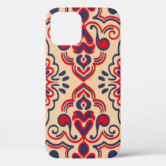 刺繍を施したシームレスな模様。イカットファブリック。エト Case-Mate iPhoneケース (裏面)
