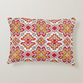 刺繍を施した手作りのクロスステッチウクライナp アクセントクッション (裏面)