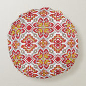 刺繍を施した手作りのクロスステッチウクライナp ラウンドクッション (裏面)