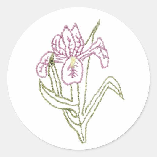 刺繍アイリスシール ラウンドシール (正面)