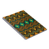 刺繍イカット生地エスニックデザイン ノートブック (右側)