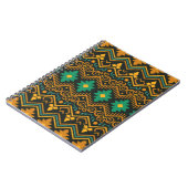 刺繍イカット生地エスニックデザイン ノートブック (左側)