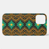 刺繍イカット生地エスニックデザイン Case-Mate iPhoneケース (裏面 (横))