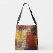 刺繍オーナメント、カラーライン、ボヘミアンスタイル クロスボディバッグ (裏面)