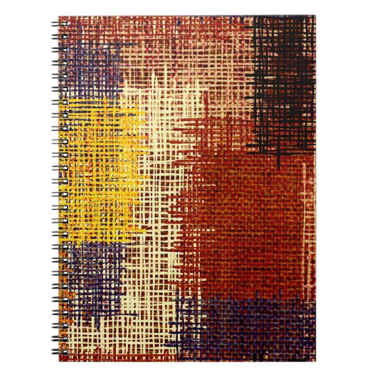 刺繍オーナメント、カラーライン、ボヘミアンスタイル ノートブック (正面)