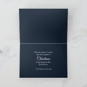 刺繍クリスマススノーヴィレッジシーンブルーホワイト シーズンカード (内部)