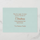 刺繍クリスマススノーヴィレッジシーン 箔シーズンカード (正面)