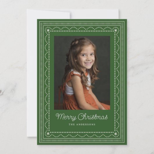 刺繍クリスマスパターン シーズンカード (正面)