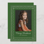 刺繍クリスマスパターン シーズンカード (正面/裏面)