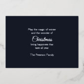 刺繍クリスマスフォレストアニマルズサンタソリ 箔シーズンカード (正面)