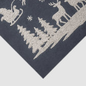 刺繍クリスマスフォレストアニマルズサンタソリ 薄葉紙 (詳細)