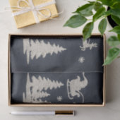 刺繍クリスマスフォレストアニマルズサンタソリ 薄葉紙 (ギフト)