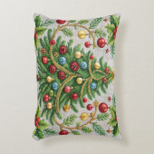 刺繍クリスマス装飾用クッションフェスティバルホリディ アクセントクッション (正面(垂直))