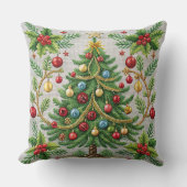 刺繍クリスマス装飾用クッションフェスティバルホリディ クッション (正面)