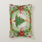 刺繍クリスマス装飾用クッションフェスティバルホリデー アクセントクッション (正面(垂直))